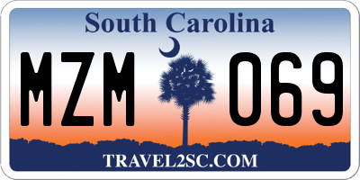 SC license plate MZM069