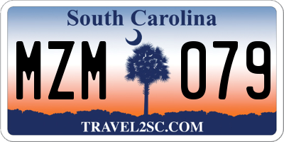 SC license plate MZM079