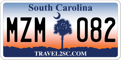 SC license plate MZM082