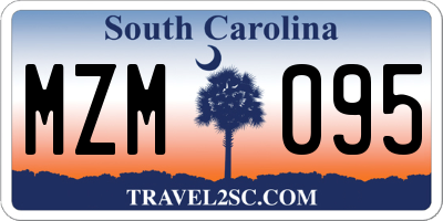 SC license plate MZM095