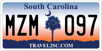 SC license plate MZM097