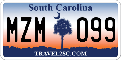 SC license plate MZM099