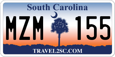 SC license plate MZM155