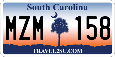 SC license plate MZM158