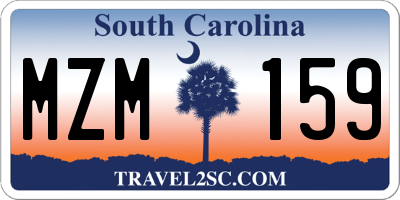 SC license plate MZM159