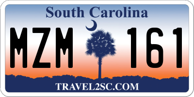 SC license plate MZM161