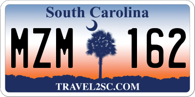 SC license plate MZM162