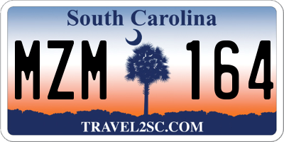 SC license plate MZM164