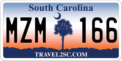 SC license plate MZM166