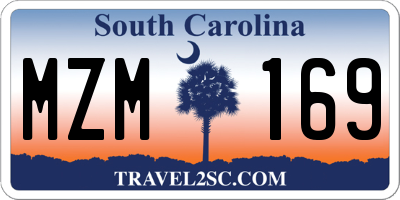 SC license plate MZM169