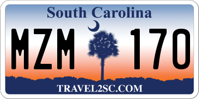 SC license plate MZM170