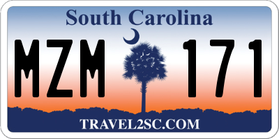 SC license plate MZM171