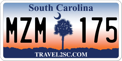 SC license plate MZM175
