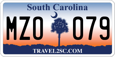 SC license plate MZO079