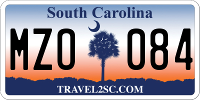 SC license plate MZO084