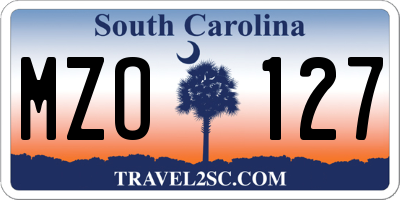 SC license plate MZO127
