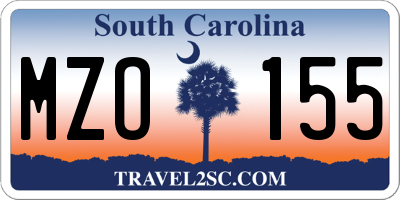 SC license plate MZO155