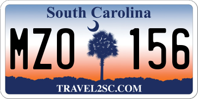 SC license plate MZO156