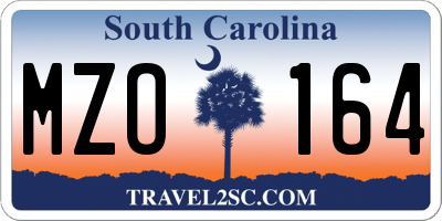 SC license plate MZO164