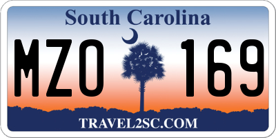 SC license plate MZO169