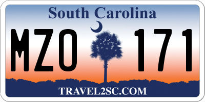 SC license plate MZO171