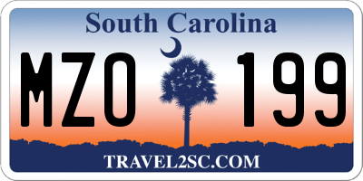SC license plate MZO199