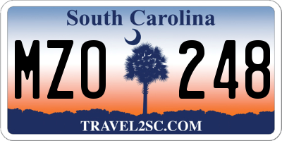 SC license plate MZO248