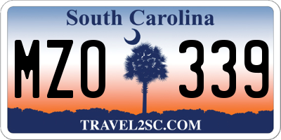 SC license plate MZO339