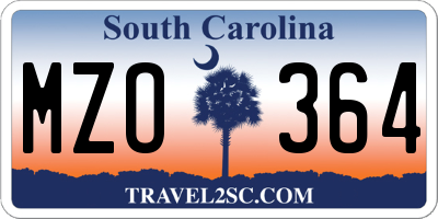 SC license plate MZO364