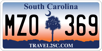 SC license plate MZO369
