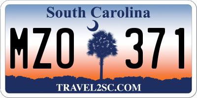 SC license plate MZO371