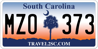 SC license plate MZO373