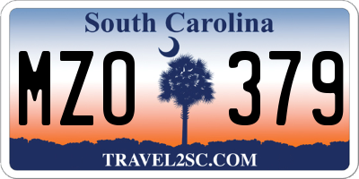SC license plate MZO379