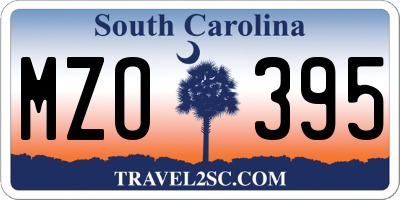 SC license plate MZO395