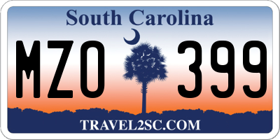 SC license plate MZO399