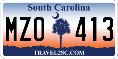 SC license plate MZO413