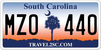 SC license plate MZO440