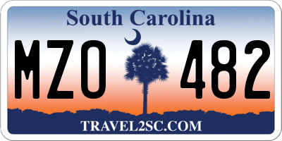 SC license plate MZO482