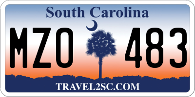 SC license plate MZO483