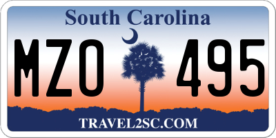 SC license plate MZO495