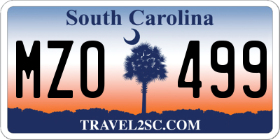 SC license plate MZO499