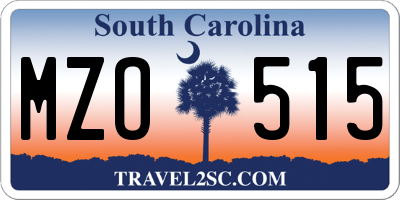 SC license plate MZO515
