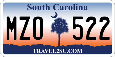 SC license plate MZO522