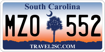 SC license plate MZO552