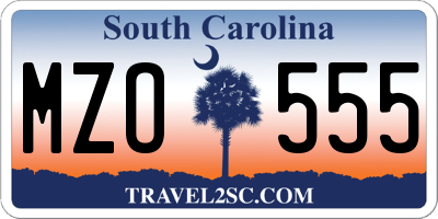 SC license plate MZO555