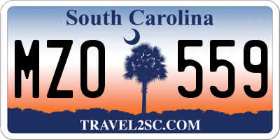 SC license plate MZO559
