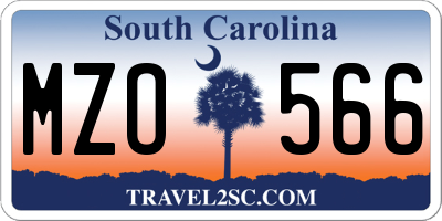 SC license plate MZO566