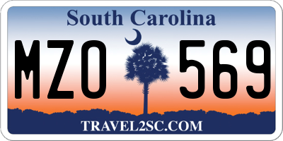 SC license plate MZO569