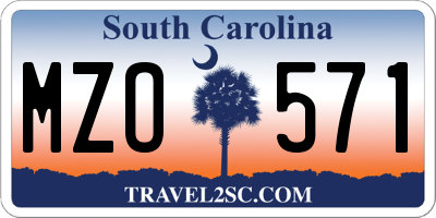 SC license plate MZO571