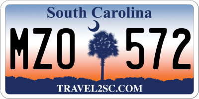SC license plate MZO572